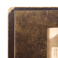 Curious Old Mounted Photograph (Photo of Photo) of Farm House