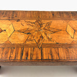 Wonderful Antique Folk Art Parquetry Stool with Delights Everywhere