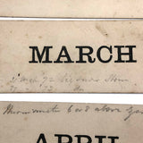 Wonderful, One of a Kind c. 1870 Complete Perpetual Calendar with Handwritten Notes Across Generations