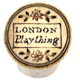 London Plaything, C. 1810s Double Sided Bone Alphabet (Mixed) Set with Letters and Pictures in Original Bone Case
