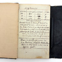 1859 Leather Covered Notebook, Largely Blank But with Excellent American Flag Diagram