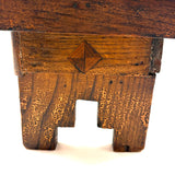 Wonderful Antique Folk Art Parquetry Stool with Delights Everywhere