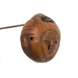 Pair of Antique Handcarved Tagua Nut Japanese Netsuke with Many Faces