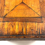 Wonderful Antique Folk Art Parquetry Stool with Delights Everywhere