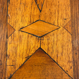 Wonderful Antique Folk Art Parquetry Stool with Delights Everywhere