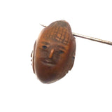 Pair of Antique Handcarved Tagua Nut Japanese Netsuke with Many Faces