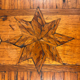Wonderful Antique Folk Art Parquetry Stool with Delights Everywhere
