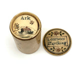 London Plaything, C. 1810s Double Sided Bone Alphabet (Mixed) Set with Letters and Pictures in Original Bone Case