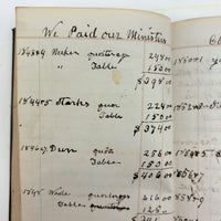 1859 Leather Covered Notebook, Largely Blank But with Excellent American Flag Diagram
