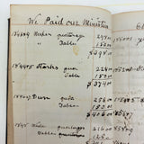 1859 Leather Covered Notebook, Largely Blank But with Excellent American Flag Diagram