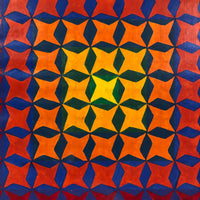 1973 Large Chromatic Range, Warm and Cool, Color Study Signed Sally Winter