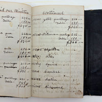 1859 Leather Covered Notebook, Largely Blank But with Excellent American Flag Diagram