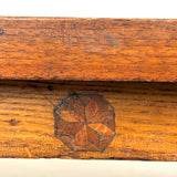 Wonderful Antique Folk Art Parquetry Stool with Delights Everywhere
