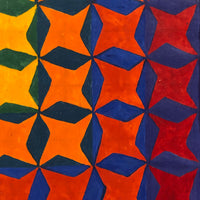 1973 Large Chromatic Range, Warm and Cool, Color Study Signed Sally Winter