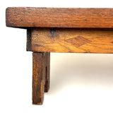 Wonderful Antique Folk Art Parquetry Stool with Delights Everywhere