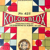 Excellent and Impossible to Find Old US Embossing Co Kolor Blox