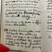 1859 Leather Covered Notebook, Largely Blank But with Excellent American Flag Diagram
