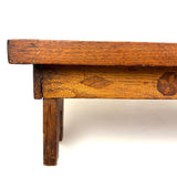 Wonderful Antique Folk Art Parquetry Stool with Delights Everywhere