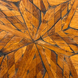 Wonderful Antique Folk Art Parquetry Stool with Delights Everywhere