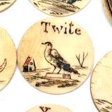 London Plaything, C. 1810s Double Sided Bone Alphabet (Mixed) Set with Letters and Pictures in Original Bone Case