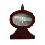 WWI Era Folk/Trench Art Carved Standing Frame with Photo of Curtiss HS-2L "Flying Boat"