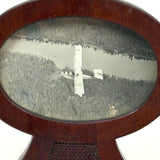 WWI Era Folk/Trench Art Carved Standing Frame with Photo of Curtiss HS-2L "Flying Boat"