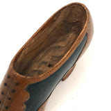 Victorian Treen Shoe with Nail and Pin Prick Dedication