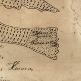 On Writing, Marvelous Early 19th C. Ink Drawing with Poem in Period Frame