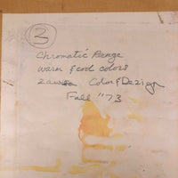 1973 Large Chromatic Range, Warm and Cool, Color Study Signed Sally Winter