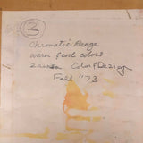 1973 Large Chromatic Range, Warm and Cool, Color Study Signed Sally Winter