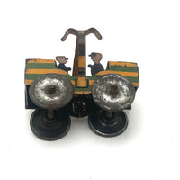Early 20th C. Penny Toy Striped Car with Pair of Figures