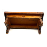 Wonderful Antique Folk Art Parquetry Stool with Delights Everywhere
