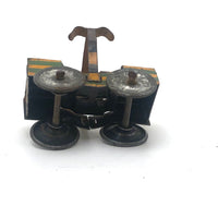 Early 20th C. Penny Toy Striped Car with Pair of Figures