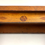 Wonderful Antique Folk Art Parquetry Stool with Delights Everywhere