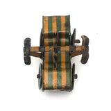 Early 20th C. Penny Toy Striped Car with Pair of Figures
