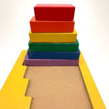 Modernist Primary Colors Wooden Block Puzzle
