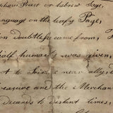 On Writing, Marvelous Early 19th C. Ink Drawing with Poem in Period Frame