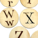 London Plaything, C. 1810s Double Sided Bone Alphabet (Mixed) Set with Letters and Pictures in Original Bone Case
