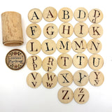 London Plaything, C. 1810s Double Sided Bone Alphabet (Mixed) Set with Letters and Pictures in Original Bone Case