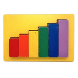 Modernist Primary Colors Wooden Block Puzzle