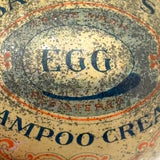 Good Egg: Scarce and Excellent 1906 Bassett's Egg Shampoo Advertising Tin, Rochester NY