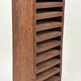 Satisfying Old Handmade, Graduated Slatted Wooden Holder