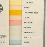 Garrett Buchanan Co. Howard Bond Paper Color Samples Card, c. 1920s