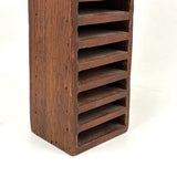 Satisfying Old Handmade, Graduated Slatted Wooden Holder