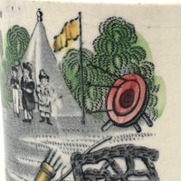 Archery (The Archeress), c. 1830-40s Staffordshire Child's Mug