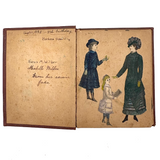 Of a Different Ilk, Exceptional Hand-colored, Artfully Composed Victorian Pictorial Scrapbook