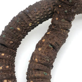 SOLD Old Folk Art Bottle Cap Snake with Carved Wood Head and Tail and Polka Dots