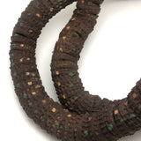 SOLD Old Folk Art Bottle Cap Snake with Carved Wood Head and Tail and Polka Dots