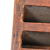 Satisfying Old Handmade, Graduated Slatted Wooden Holder