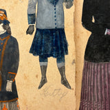 Of a Different Ilk, Exceptional Hand-colored, Artfully Composed Victorian Pictorial Scrapbook